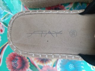 Sandalias esparto negras talla 39