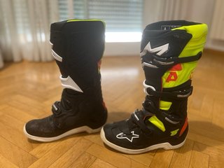 Botas Alpinestars Tech 5 Negras/Rojas Fluo