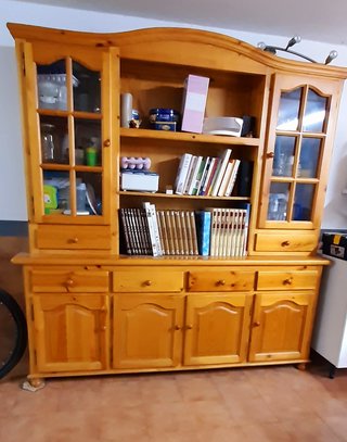 Librería de madera de pino macizo
