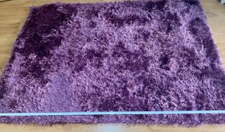Alfombra Shaggy Pelo Largo Morado