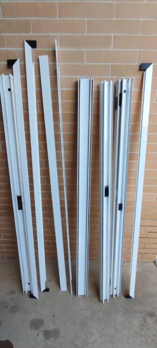 Lote 2 ventanas aluminio blanco climalit con persi