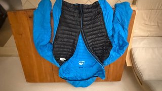 Giacca The North Face piumino blu/nera