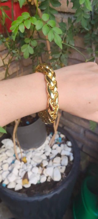 Pulsera Acero Baño Oro