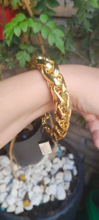 Pulsera Acero Baño Oro