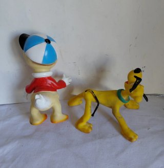2 Pupazzi Gomma Anni '60