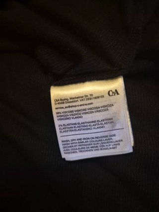 Camiseta C&A sin mangas XL negra