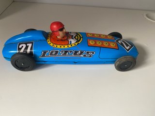 Coche de juguete Lotus vintage azul