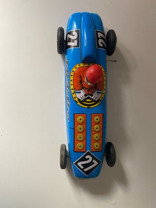 Coche de juguete Lotus vintage azul