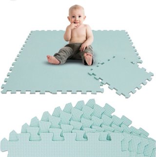 Suelo puzzle espuma azul