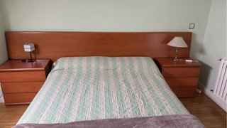 Dormitorio completo de madera de cerezo