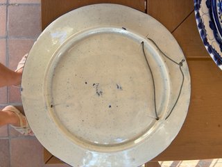 Lote 3 piatti antichi in ceramica decorati