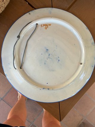 Lote 3 piatti antichi in ceramica decorati
