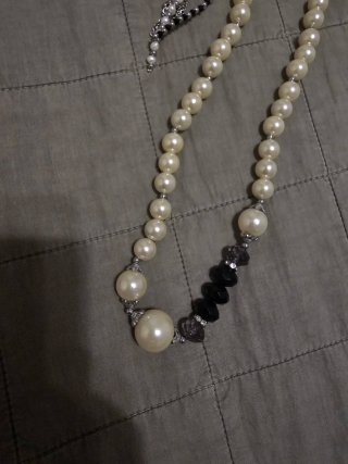 Conjunto Collar, Pulsera y Pendientes Perlas