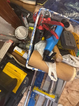 Cajas de herramientas y bolsa de construcción