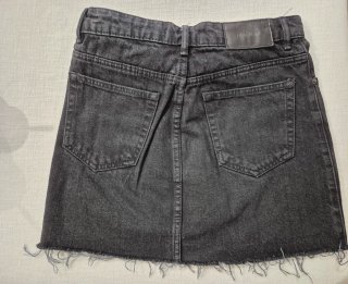 Falda vaquera negra mujer T.XS