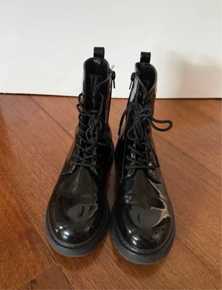Botas militares charol negras