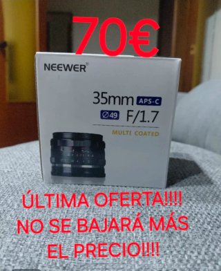 Objetivo Neewer 35mm f/1.7 Sony E (APS-C)