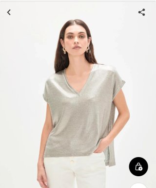 Camiseta plateada Lola Casademunt talla L