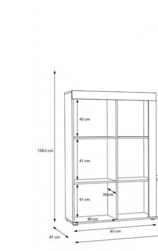 Mueble Estantería Salón Blanco y Madera