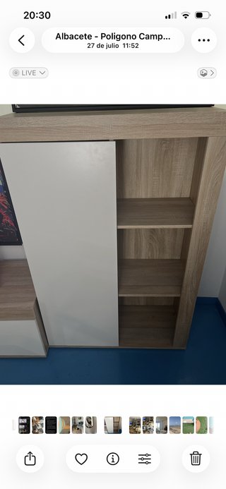 Mueble Estantería Salón Blanco y Madera