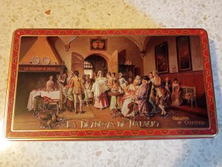 Lotto di 3 Scatole di Latta Decorative Vintage
