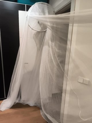 Mosquitera para cuna blanca
