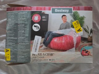 Bestway Inflate-A-Chair Silla Hinchable Roja