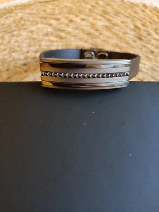 Pulsera Viceroy Hombre Negra y Plateada