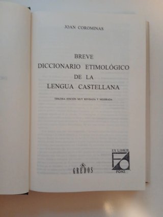 Breve diccionario etimológico de la lengua cast...