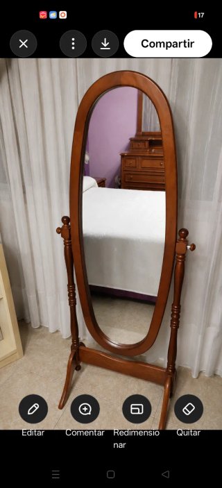 Espejo de pie madera