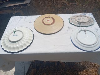 Lote 4 piatti in ceramica Talavera vintage Spagna