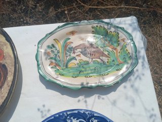 Lote 4 piatti in ceramica Talavera vintage Spagna