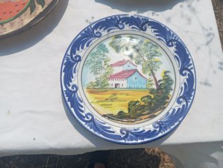 Lote 4 piatti in ceramica Talavera vintage Spagna
