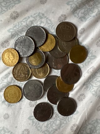 Lote Monedas Antiguas Pesetas y Lire