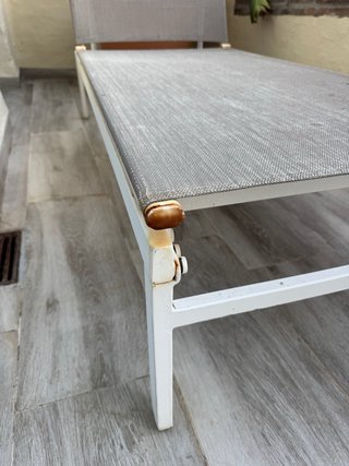 Tumbona terraza reclinable gris