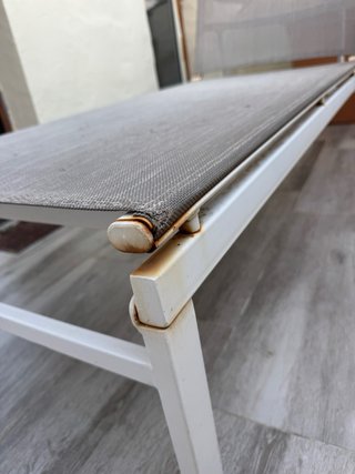 Tumbona terraza reclinable gris