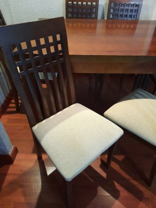 Mesa comedor y 6 sillas madera