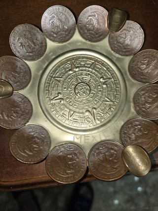 Cenicero Artesanal Monedas Mexicanas
