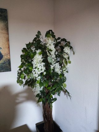 Planta Artificial Flores Blancas