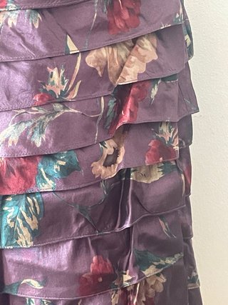 Falda Ralph Lauren Seda Talla 8/38 Flores
