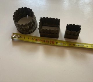3 Cortadores Vintage Massa Pastelaria / biscoitos