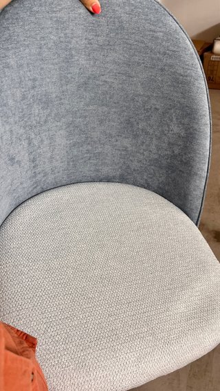 Conjunto 4 sillas comedor tela y metal
