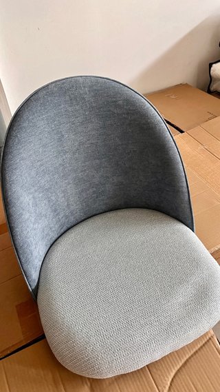 Conjunto 4 sillas comedor tela y metal