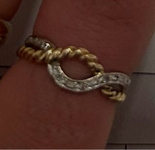 Anillo 18k Infinito Oro amarillo y oro blanco