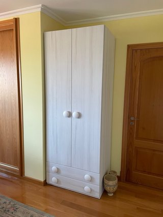 Conjunto camas abatibles 90 + armario