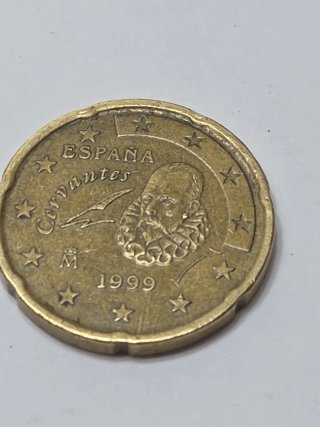 Error Moneda 20 Céntimos España Cervantes 1999