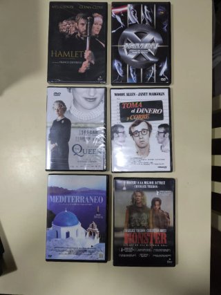 Lote 4 DVDs: Hamlet, X-Men, Mediterraneo, Monster