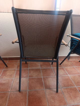Conjunto mesa y 6 sillas terraza.