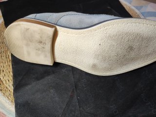 Zapatos de ante hombre azul grisáceo