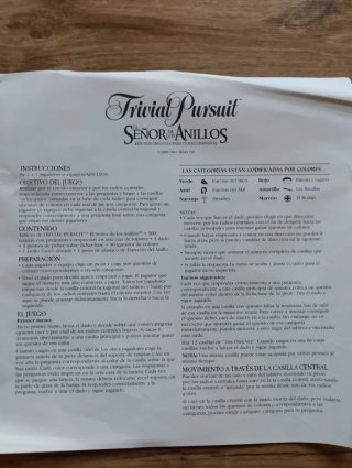 Trivial Pursuit El Señor de los Anillos